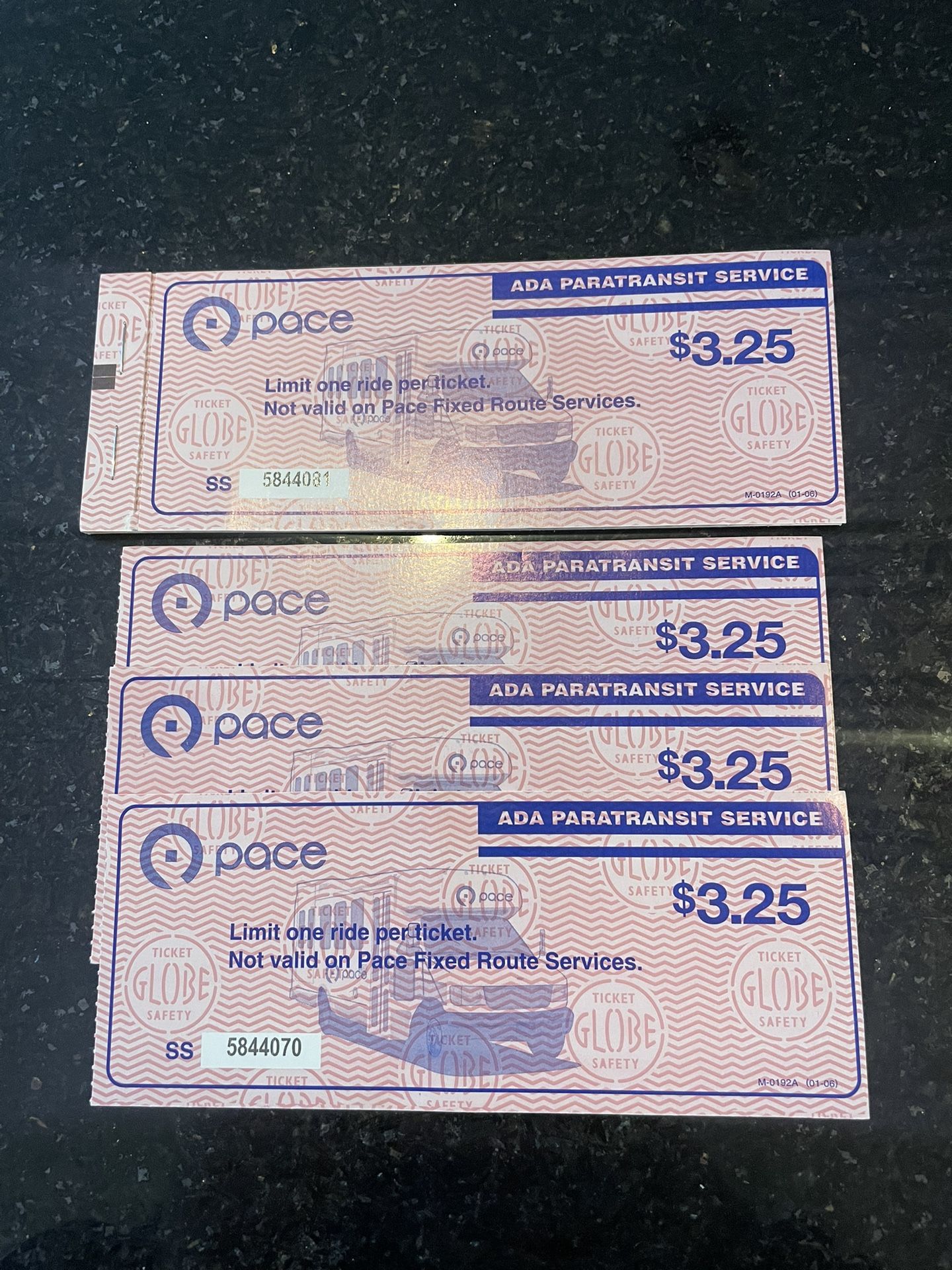 Pace ADA Paratransit Tickets - (11) ea