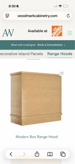Modern box range hood