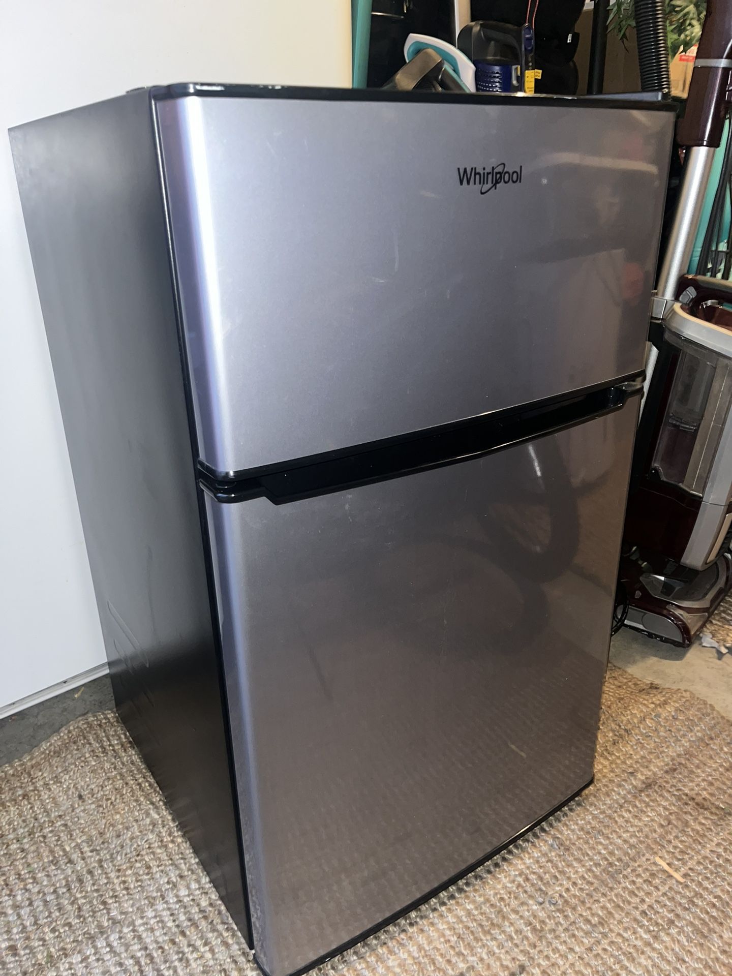  Whirlpool Mini Fridge w/ Freezer – $110