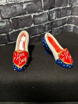 Vintage 1999 "I Love Lucy" High Heel Shoe Salt & Pepper Shaker Set