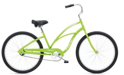 New Electra Cruiser 1 step thru cruiser bike single speed 24 inch wheel youth kids green 