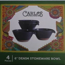 Carlos Santana Denim Bowls
