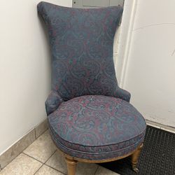 Hi back antique statement chair 