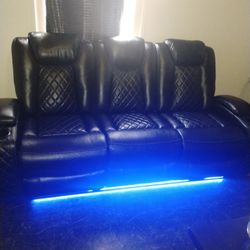 Recliner Black Light Up Speakers Connect To Couch 