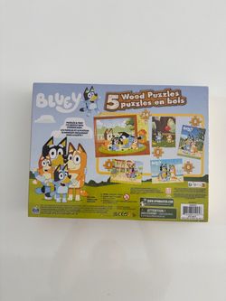 Bluey 5 PK Wood Puzzle 19 Units