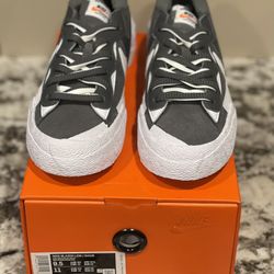Brand New NIKE/SACAI BLAZER LOW” IRON GREY” In Men’s 9.5