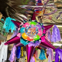 Kpop demon hunters star pinata with balls HUNTRIX