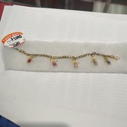 Gold Charm Bracelet 