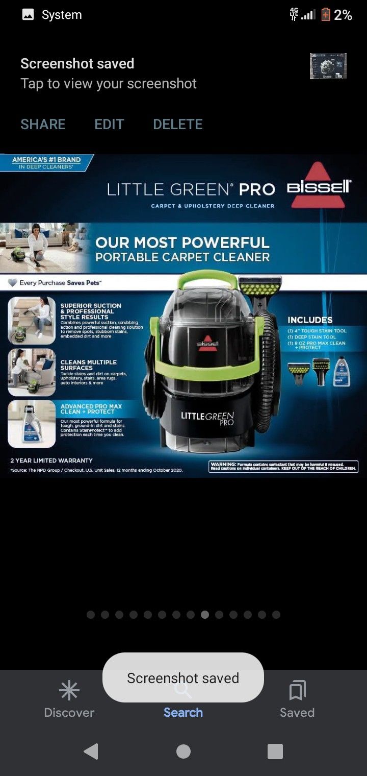 Bissell Little Green Pro Pet Carpet Cleaner