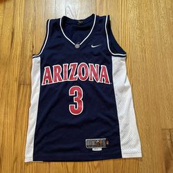 Vintage Nike Arizona Wildcats #3 Basketball Team Elite Size Small 90s Blue White