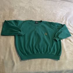 Vintage Jantzen Sweater Women XL Green 90s Pullover Sweatshirt Embroidered Logo
