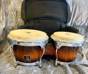 LP Aspire Oak Bongos with chrome hardware + Carrying Case - Great Condition - $100 Cash Firm