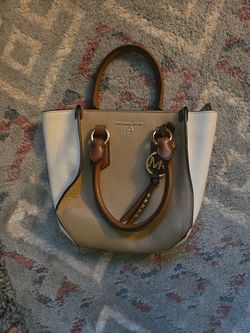 Michael Kors brown khaki white purse