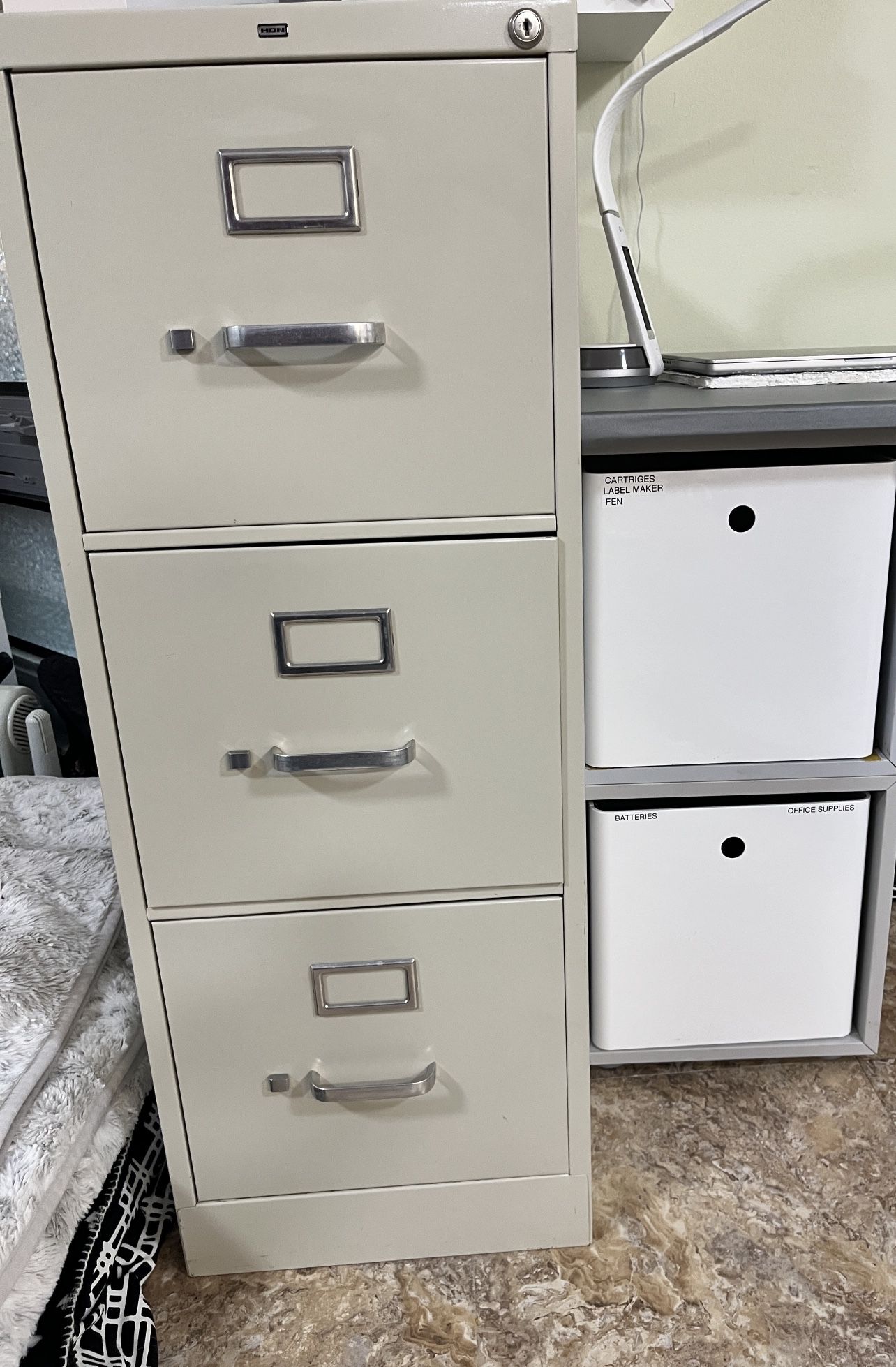 HON RARE Vertical 3-drawer Filing Cabinet/ Heavy Duty/ Steel- 