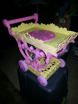 Kids rolling tray cart