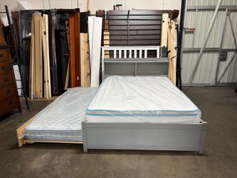 Full over twin trundle bed $349