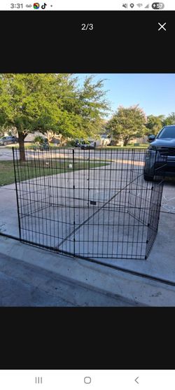 Black Metal Wire Pet Playpen