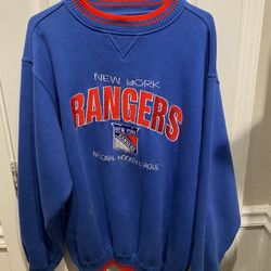 Adult Mens XXL Heavy Cotton New York Rangers Sweatshirt
