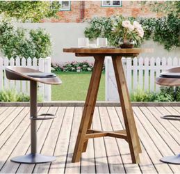Brown Round Bar Table