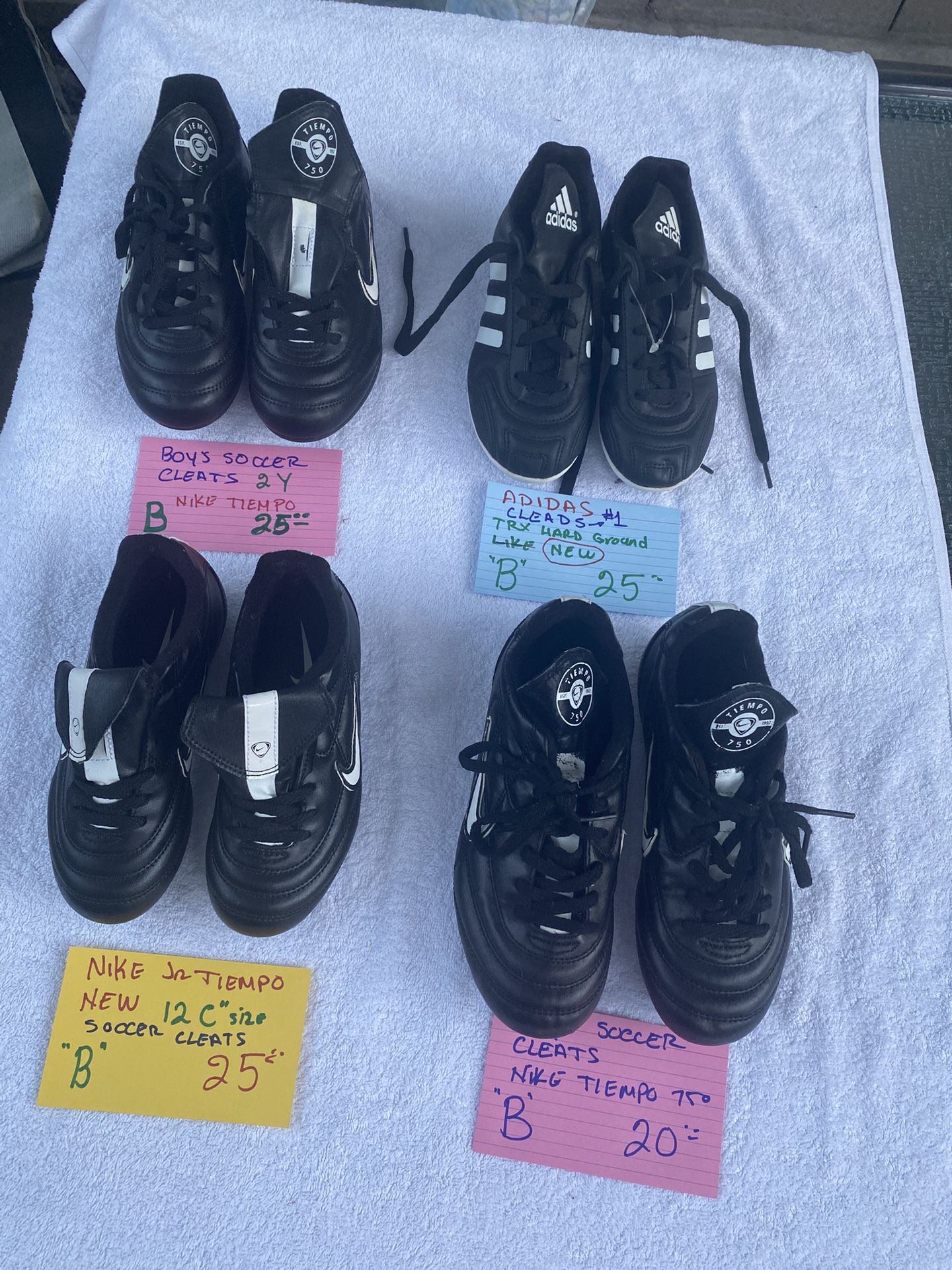 Kids Soccer Shoes Cleats $25 Each Set