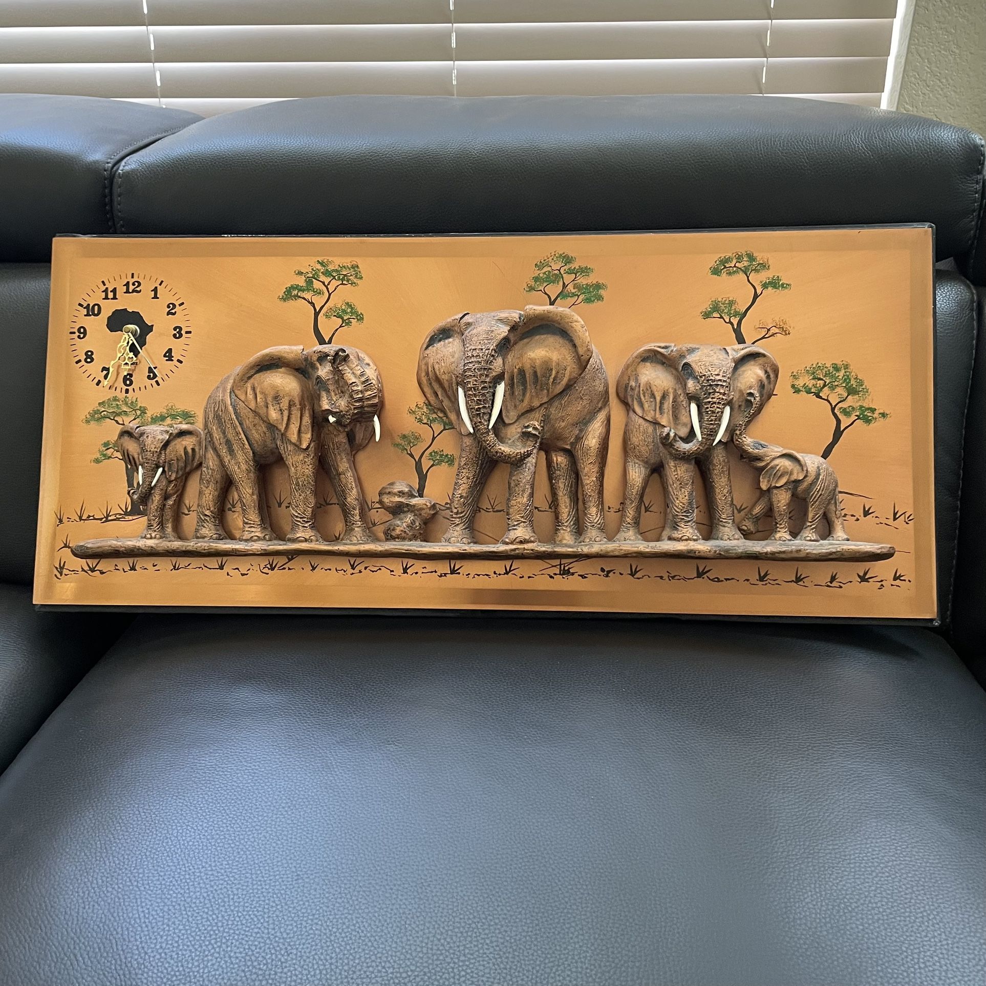 Copper Art Frame With Clock