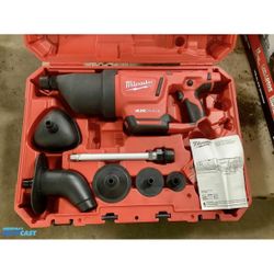 Milwaukee M12 drain cleaning airsnake air gun with toilet attachments