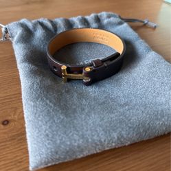 Tom Ford Leather And Gold Bracelet