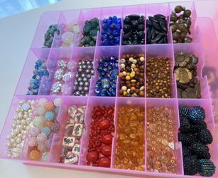Beads, crystals, stones large collection