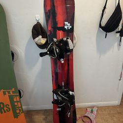 Burton Snowboard With Flow Binding 