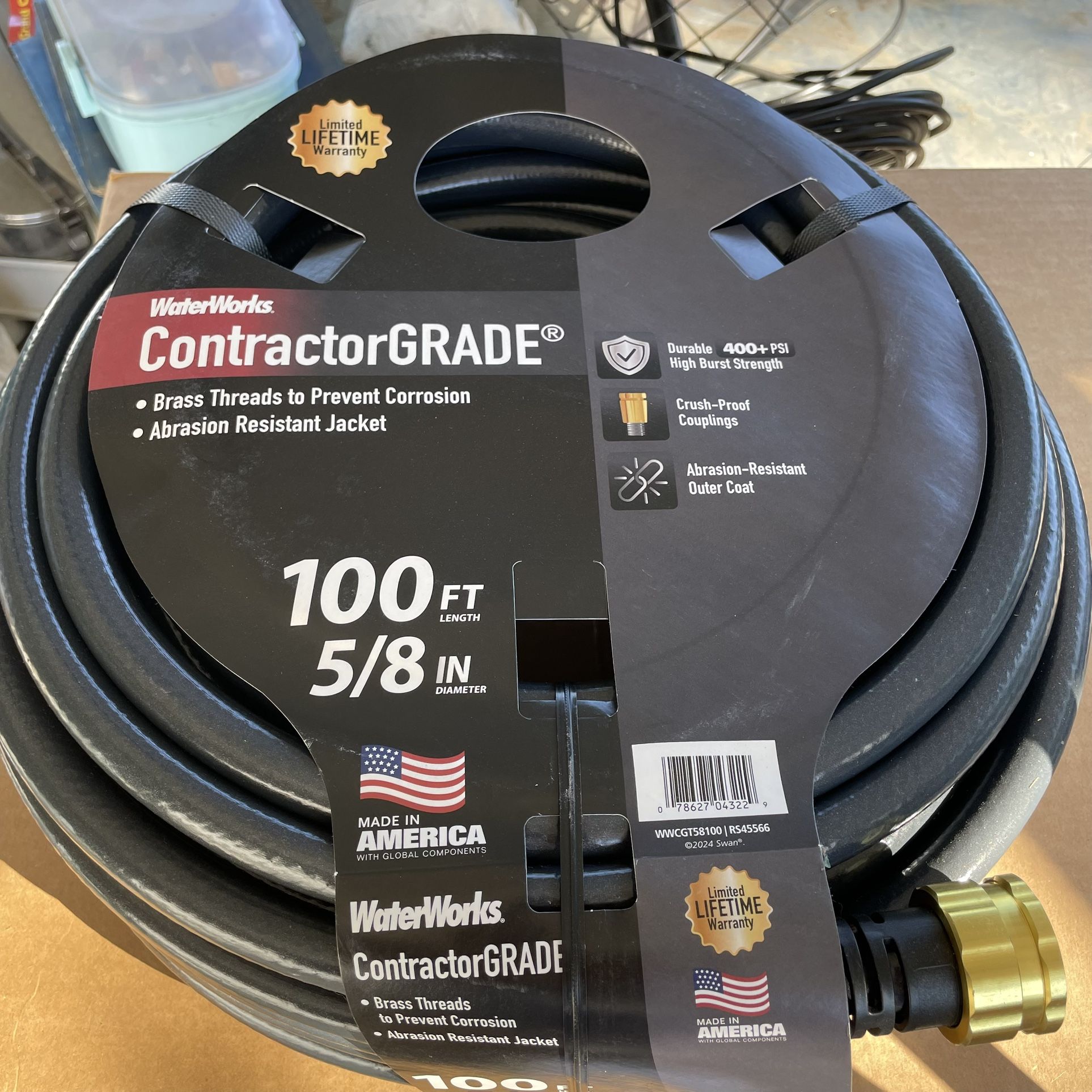 WATERWORKS 5/8 in. x 100 ft. Heavy Duty Contractor Water Hose