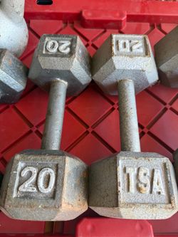 Cast Iron Hex Dumbbell Set 20lbs