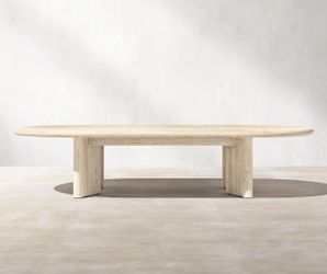 TRENTO ITALIAN TRAVERTINE COFFEE TABLE BY RESTORATION HARDWARE