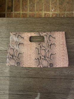 Giannini Faux Leather Snake Skin Large Clutch