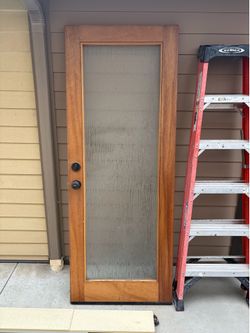 Solid Mahogany Outswing Exterior Door with Jamb