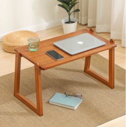 Rectangular Bamboo Coffee Center Tea Table for Living Room Sitting Room Home Office, Brown, Length 27.6"