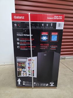 Galanz 3.3 Cu ft One Door Mini Fridge, Black Estar