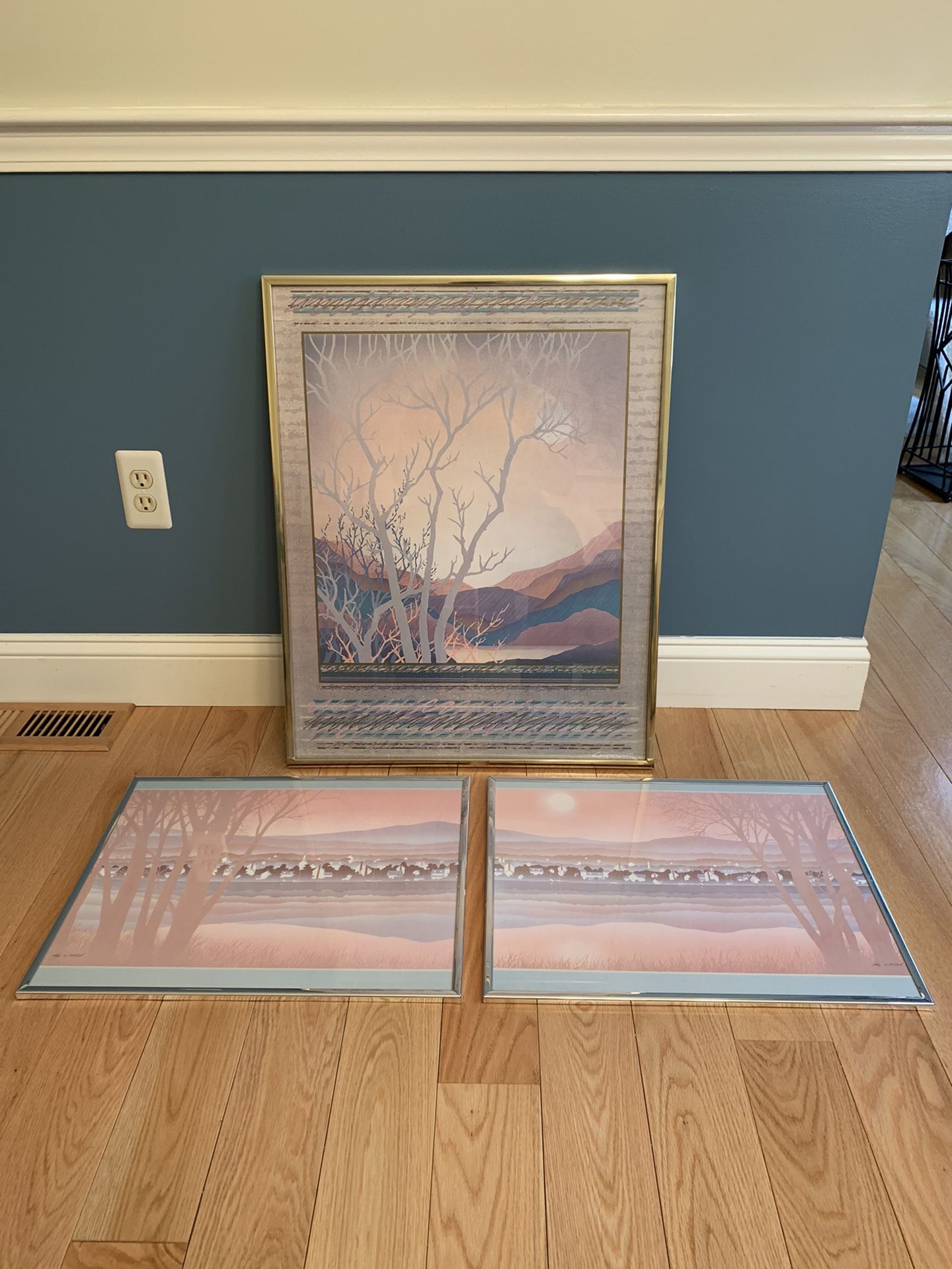 Decorative Paintings Wall Art Frames Lot of 3