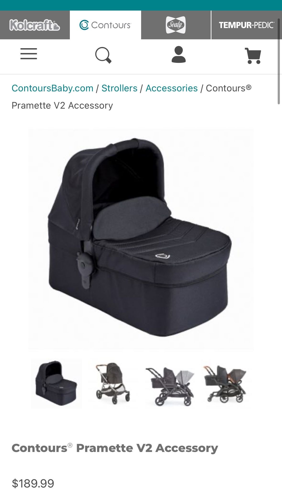 Contours Stroller Pramette V2 (Bassinet)