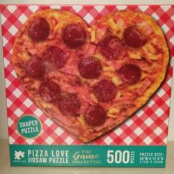 The Game Collective Pizza Love Jigsaw Puzzle Heart Vday Xmas Gift 500pcs NIB