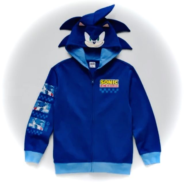 New with tags, Boys Sonic the Hedgehog Fleece Zipper Hoodie size XL This product is a brand new Boys Sonic the Hedgehog Fleece Zipper Hoodie in size