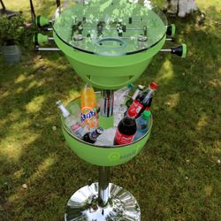 Foosball table with cooler Bar cart 
