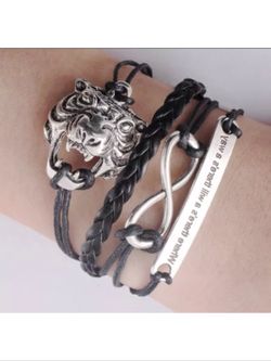 Leather style bracelet