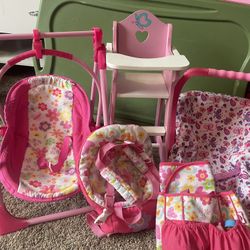 Doll Baby Furniture | High Chair Swing 