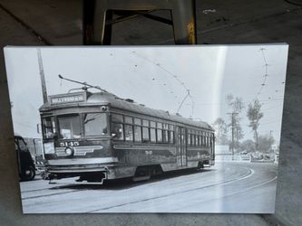20”x30” print of the Hollywood Boulevard rail car.
