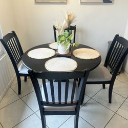 Black Dining Table & Chair Set