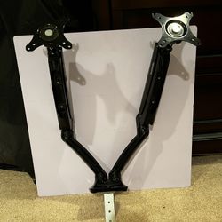LocTek Full Motion Dual Monitor Arm Desk Mount Black 