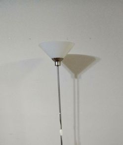 Torchiere Floor Lamp Silver and White