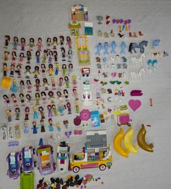 LEGO Friends Large Lot Figures Vehicles Accessories