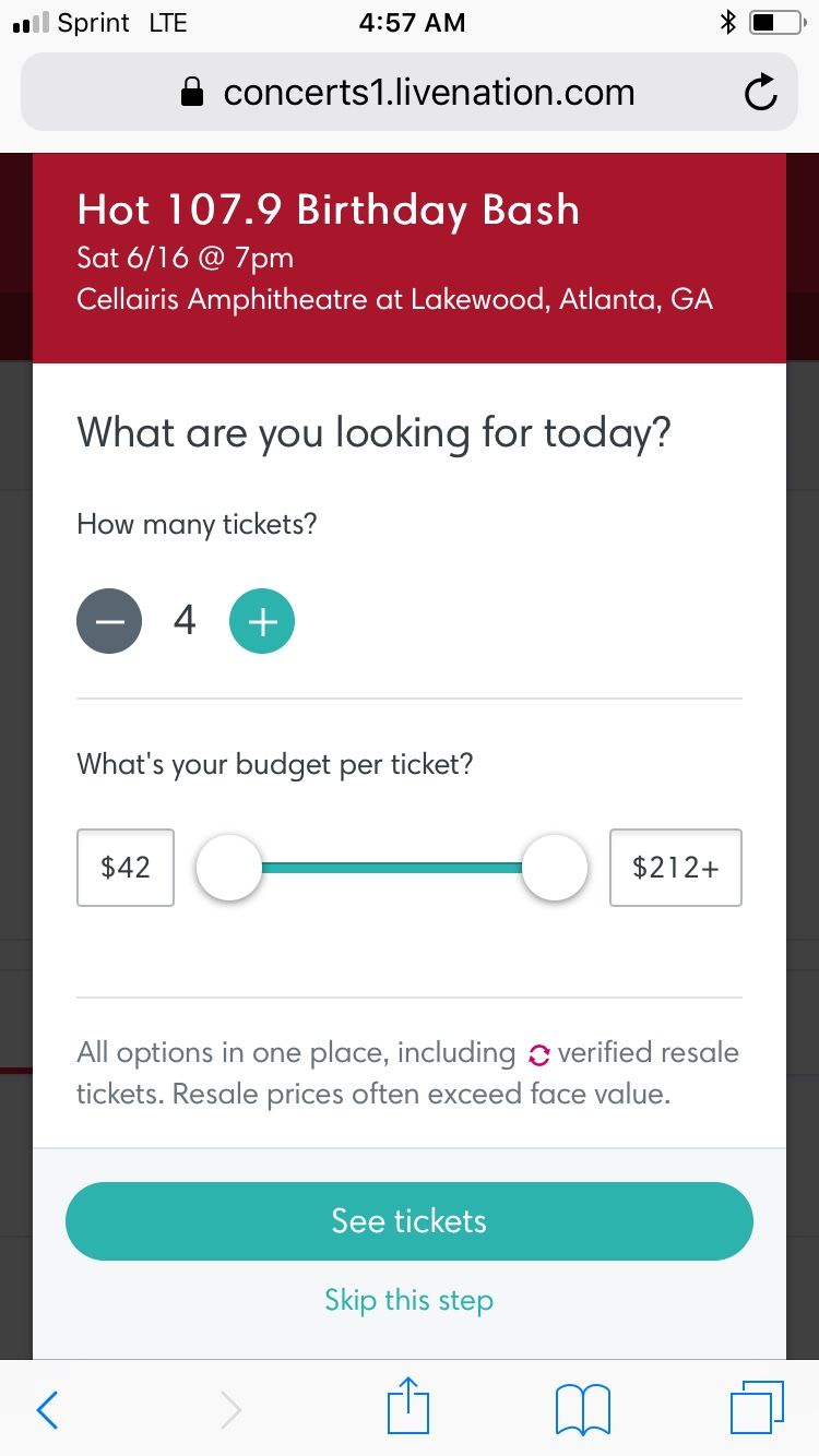 Birthday bash ticket