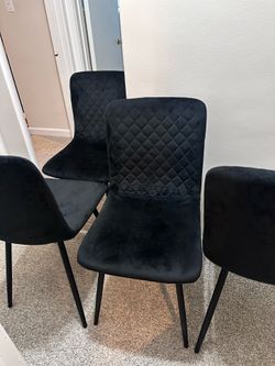 Dining Chairs - Black - Set of 4